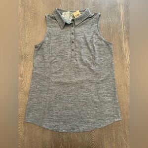 NWT DULUTH TRADING CO GREY ARMACHILLO POLO  TANK - Size XS SKU:508